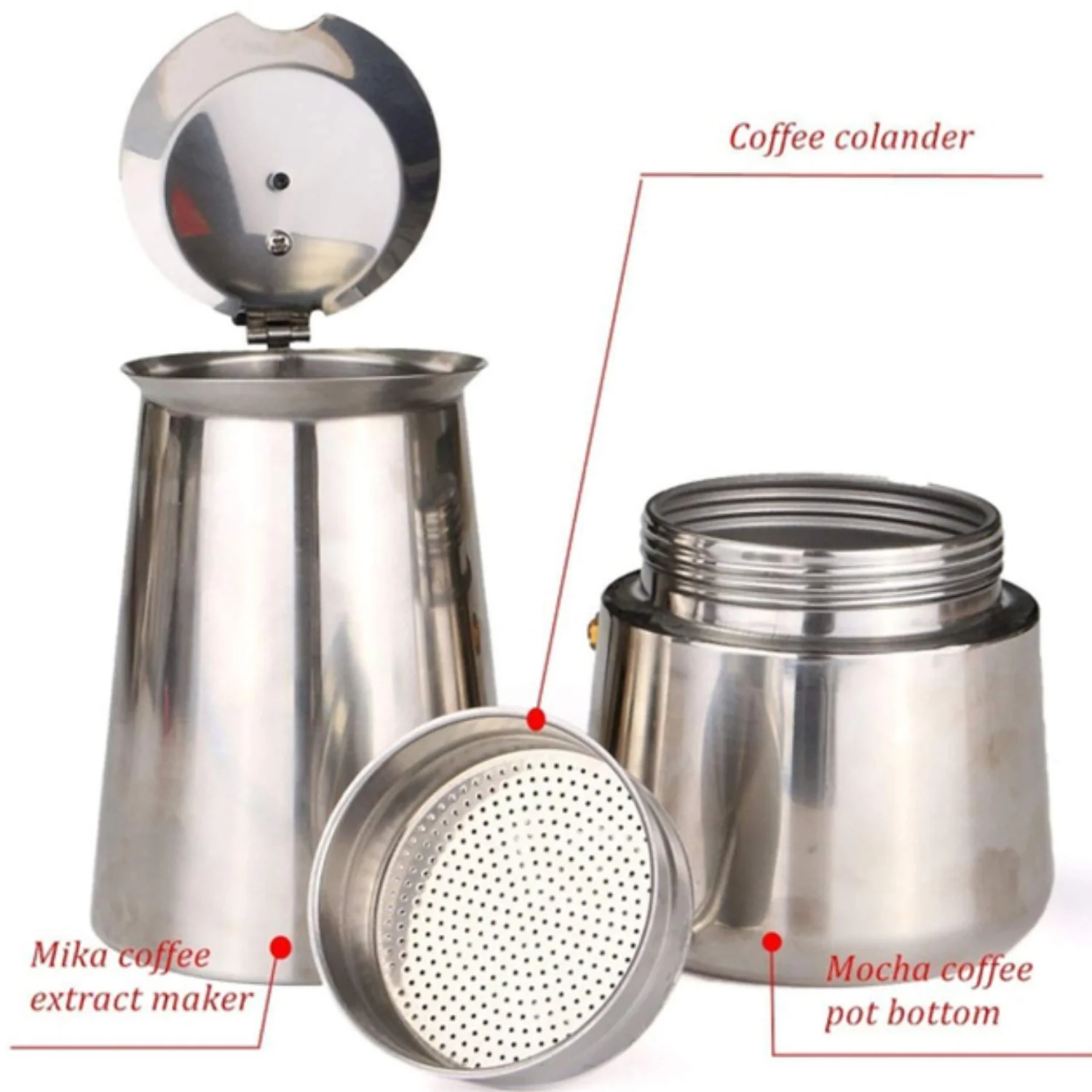 200ml Stainless Steel Moka Pot – Classic Italian Style 4-Cup Espresso Maker - Image 7