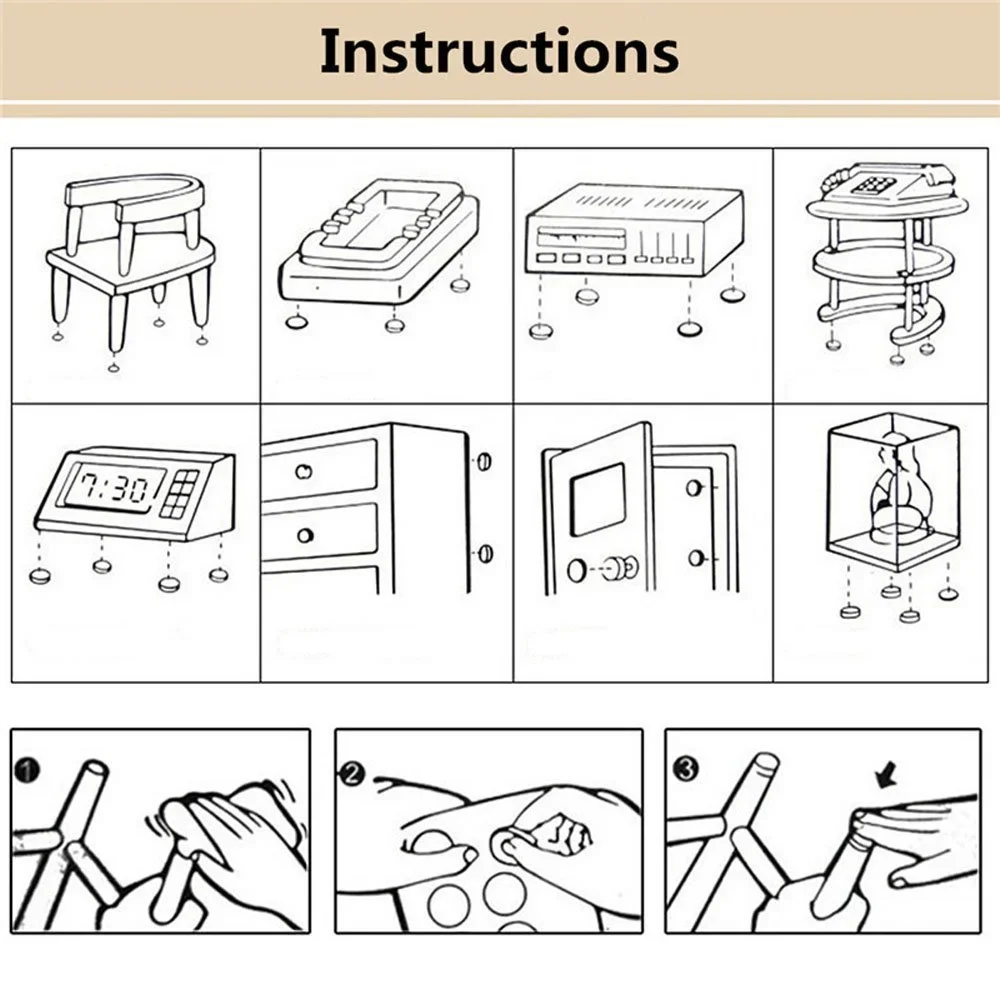 48 Pcs Anti-Scratch Felt Pads – Furniture Floor Protector Pads, Noise-Reducing Square Felt Pads for Chair & Table Legs - Image 3