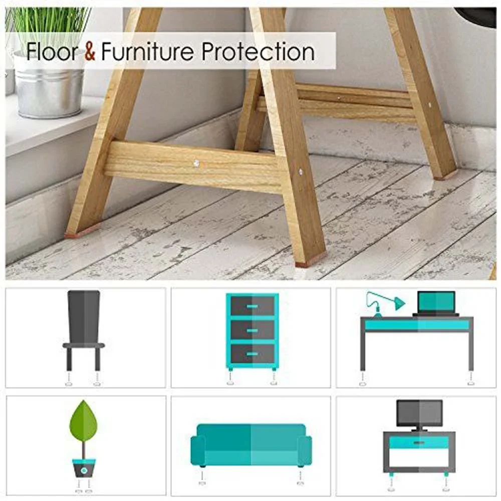 48 Pcs Anti-Scratch Felt Pads – Furniture Floor Protector Pads, Noise-Reducing Square Felt Pads for Chair & Table Legs - Image 5