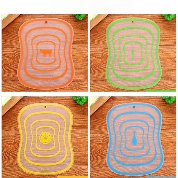 Flexible Transparent Cutting Board – Chopping Mat for Vegetables & Fruits, Non-Slip Kitchen Board (Random color-Pack of 1) - Image 6