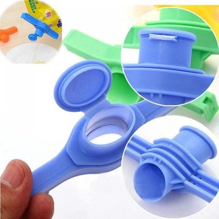 Food Bag Sealing Clip with Nozzle (Pack of 5) – Reusable Plastic Snack & Storage Bag Sealer for Kitchen - Image 5