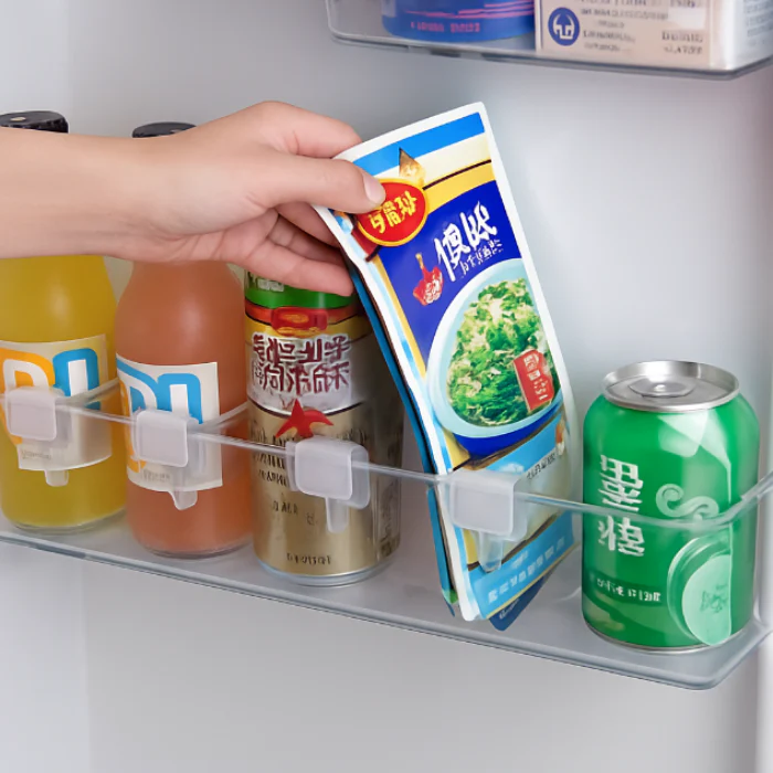 4 Pcs Fridge Organizer Adjustable Shelf Divider – Expandable Refrigerator Drawer Partition Clips for Easy Storage & Organization - Image 5