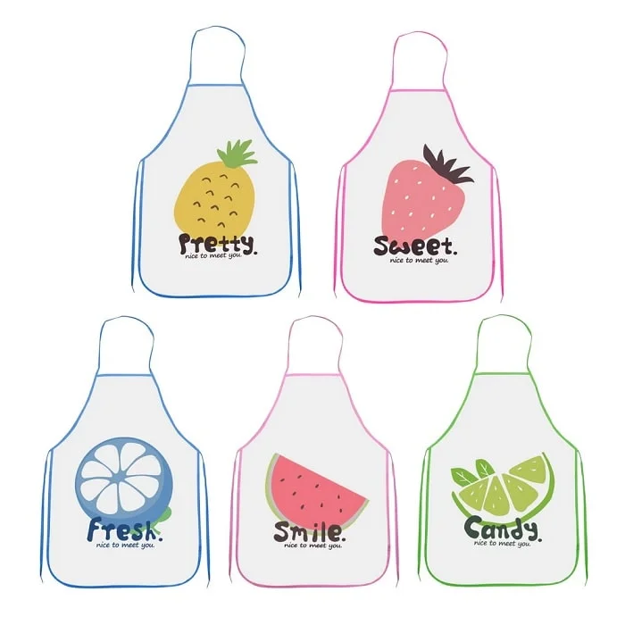 Waterproof Fruit Print Apron – Cooking, Baking & Cleaning Protection (Random color- Pack of 1) - Image 2
