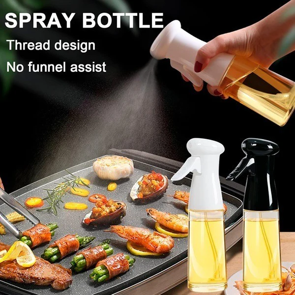 Grip Oil Spray Bottle 220ML – Fine Mist Cooking Oil Sprayer for Kitchen, BBQ & Air Fryer (Random color-Pack of 1)