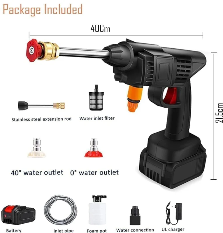 High-Pressure Car Wash Gun – Adjustable Jet Spray Nozzle for Deep Cleaning Cars, Bikes & Outdoor Surfaces - Image 2