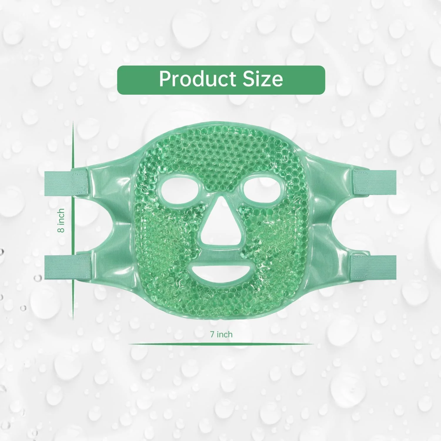 Ice Cooling Face Mask with Gel Beads – Hot & Cold Compress Pack for Puffy Eyes, Dark Circles, Face Spa & Relaxation (Pack of 1) - Image 6