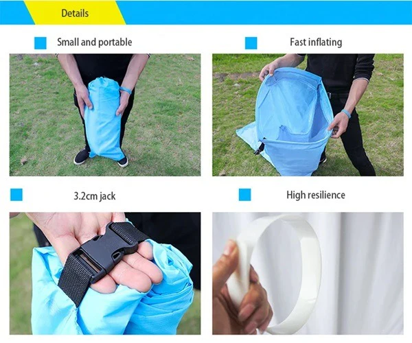 Inflatable Camping Air Sofa, Portable Air Sleeping Bed Lounger for Beach, Camping & Trekking - Image 3