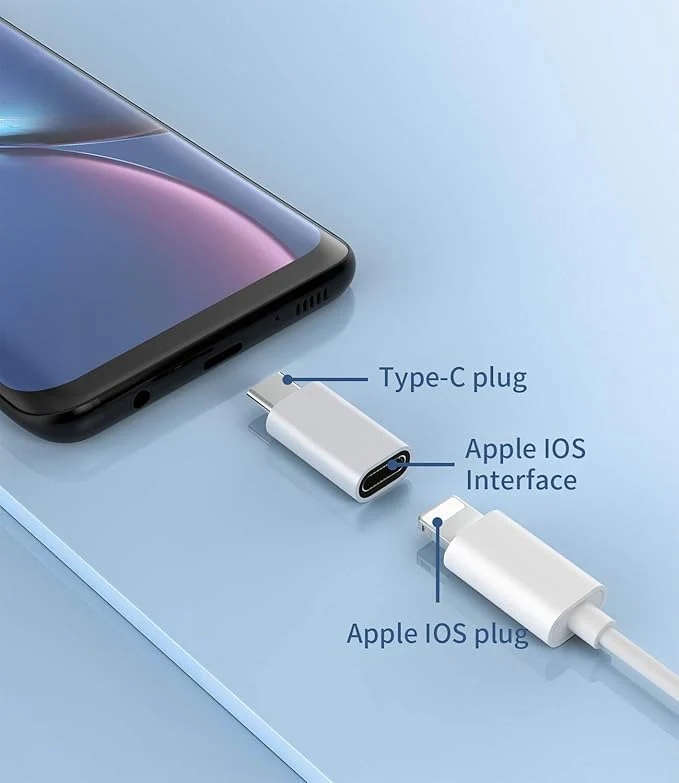 iPhone Lightning to USB-C Adapter – Compact Converter for Fast Charging - 1Pcs (Random Color) - Image 4