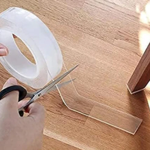Ivy Grip Nano Double-Sided Tape – Heavy Duty Transparent Reusable Adhesive Tape for Home, Office & Decor (Pack of 1) - Image 4
