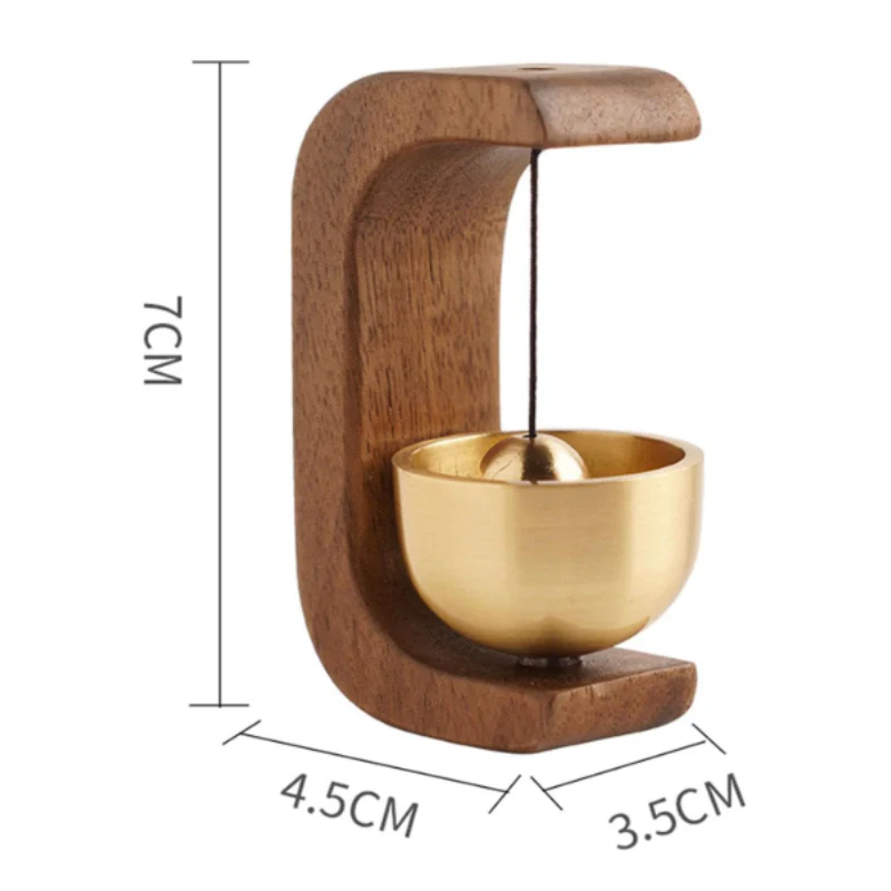 Japanese Style Musical Wooden Doorbell – Brass Bell Door Chime for Shops, Homes & Office Doors - Image 5