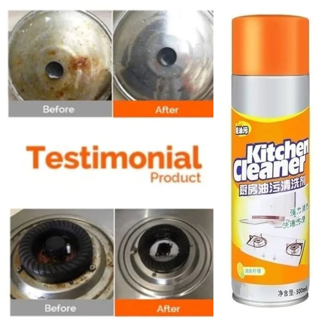 Kitchen Oil & Grease Stain Remover Spray – 500ml Chimney & Bubble Cleaner, All-Purpose Foam Degreaser (Pack of 1) - Image 5