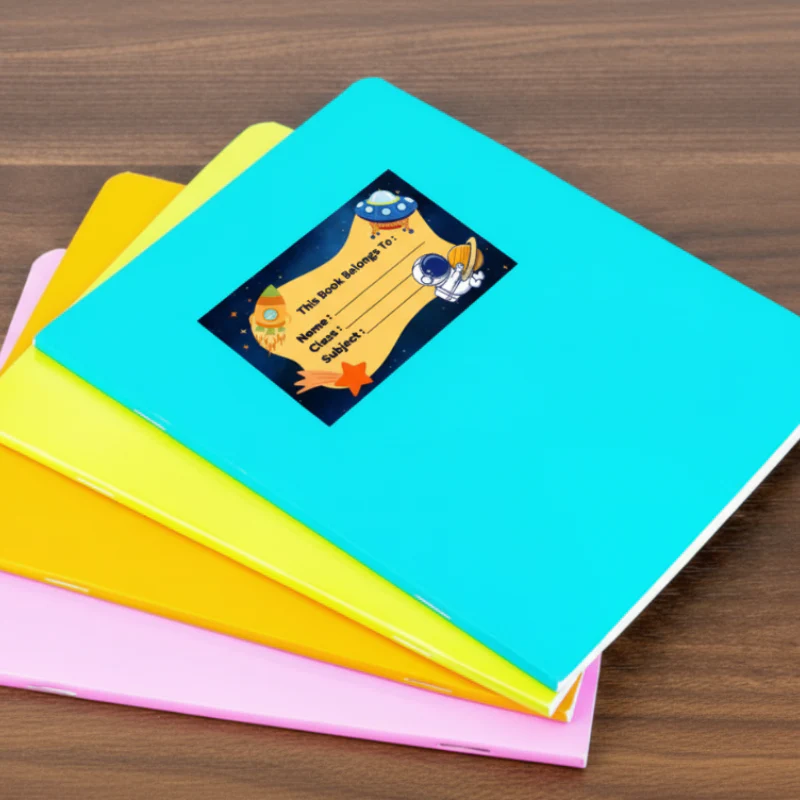 Space-Themed Personalized School Book Stickers – 24 Custom Name Labels for Kids - Image 4