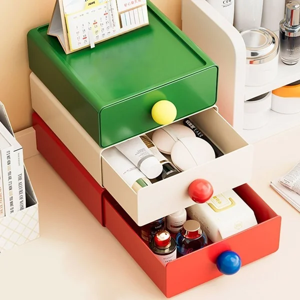 Large Capacity Desk Organizer Box (Random Design) - 1 Pc - Image 4
