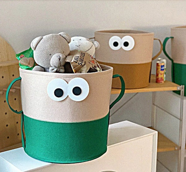 Felt Storage Basket – Soft & Durable Large Organizer for Toys, Clothes, Laundry & Home Essentials(Random color-Pack of 1) - Image 5