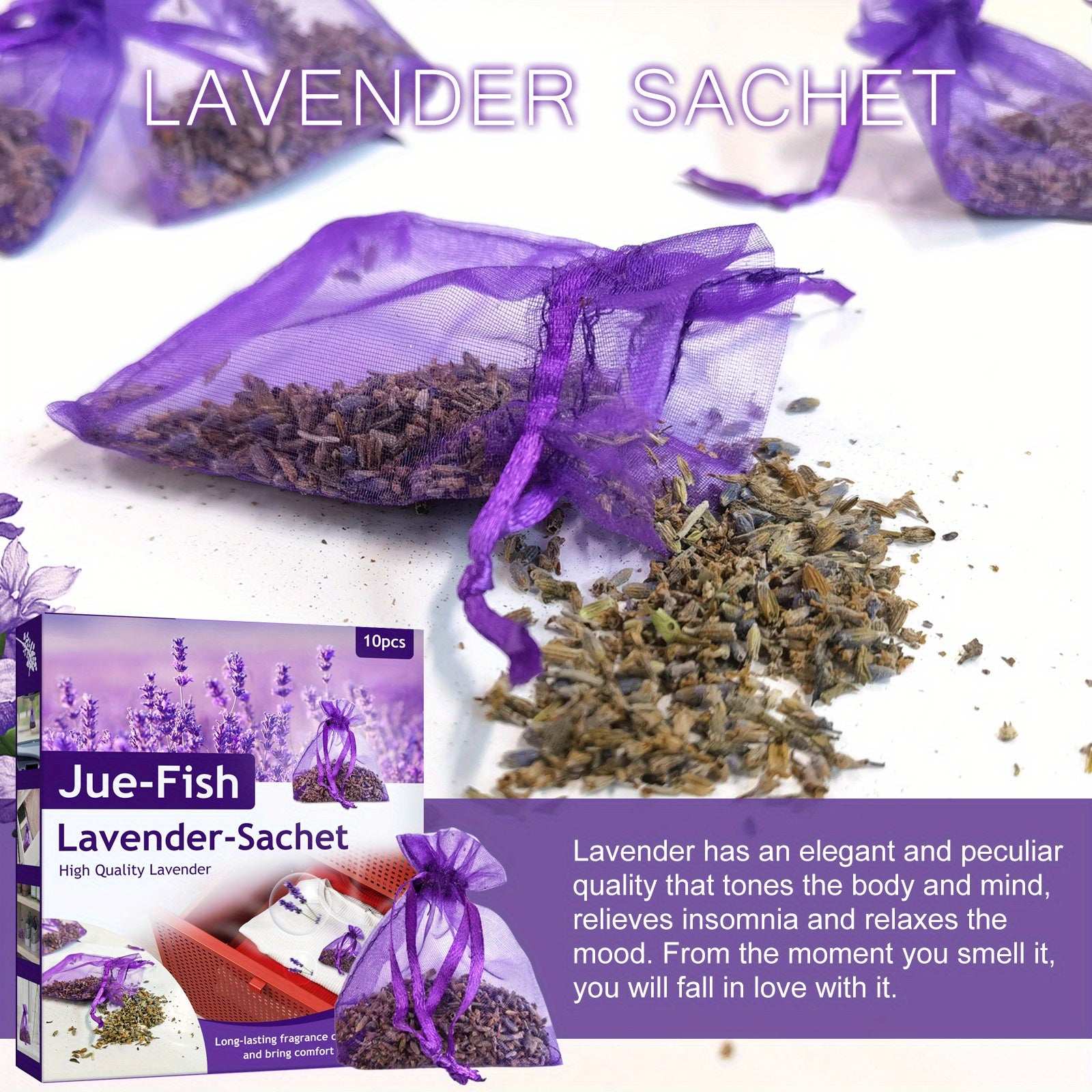 Multi-Purpose Lavender Scented Sachet – Freshener for Car, Home, Closet, Shoes & Bathroom - Image 5