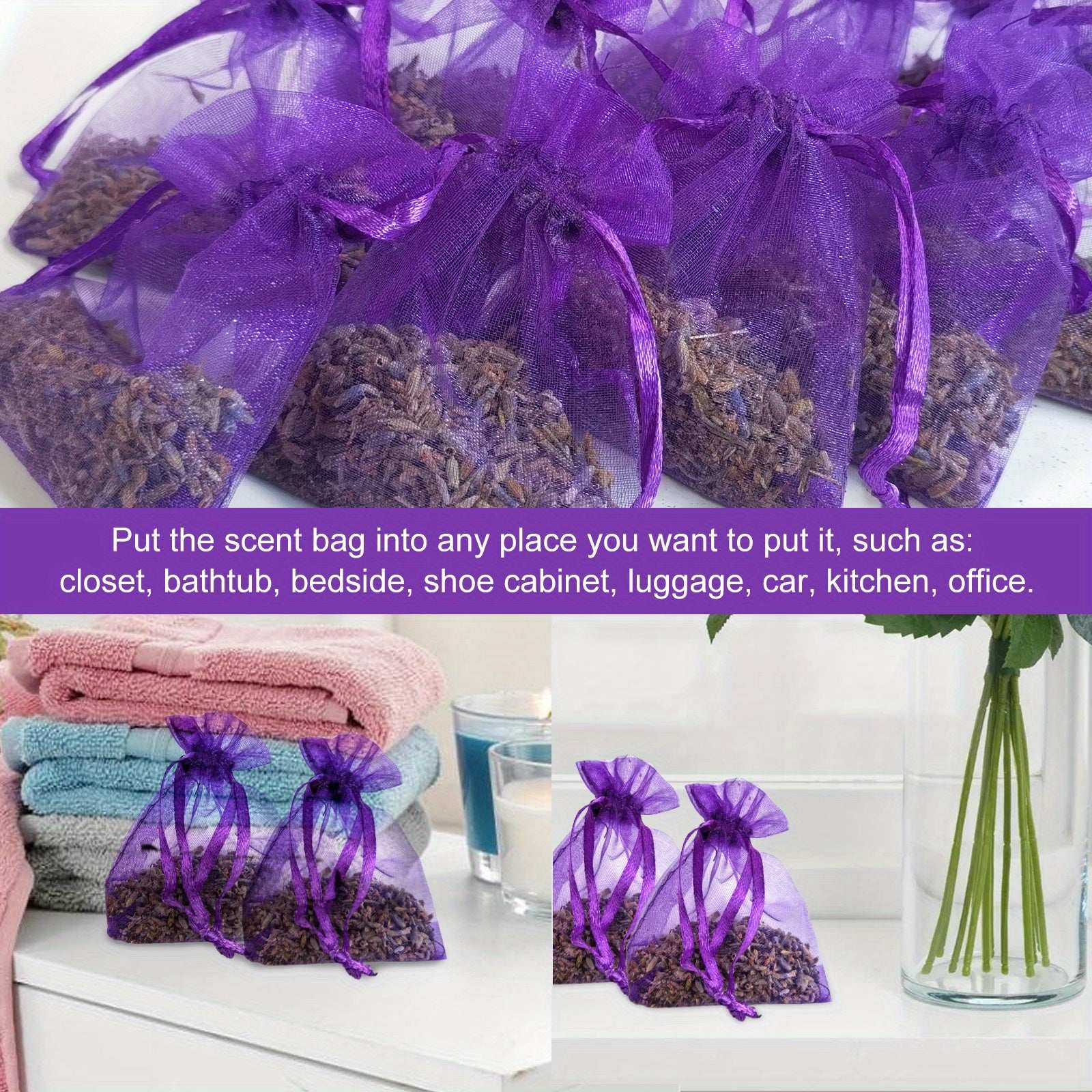 Multi-Purpose Lavender Scented Sachet – Freshener for Car, Home, Closet, Shoes & Bathroom - Image 6