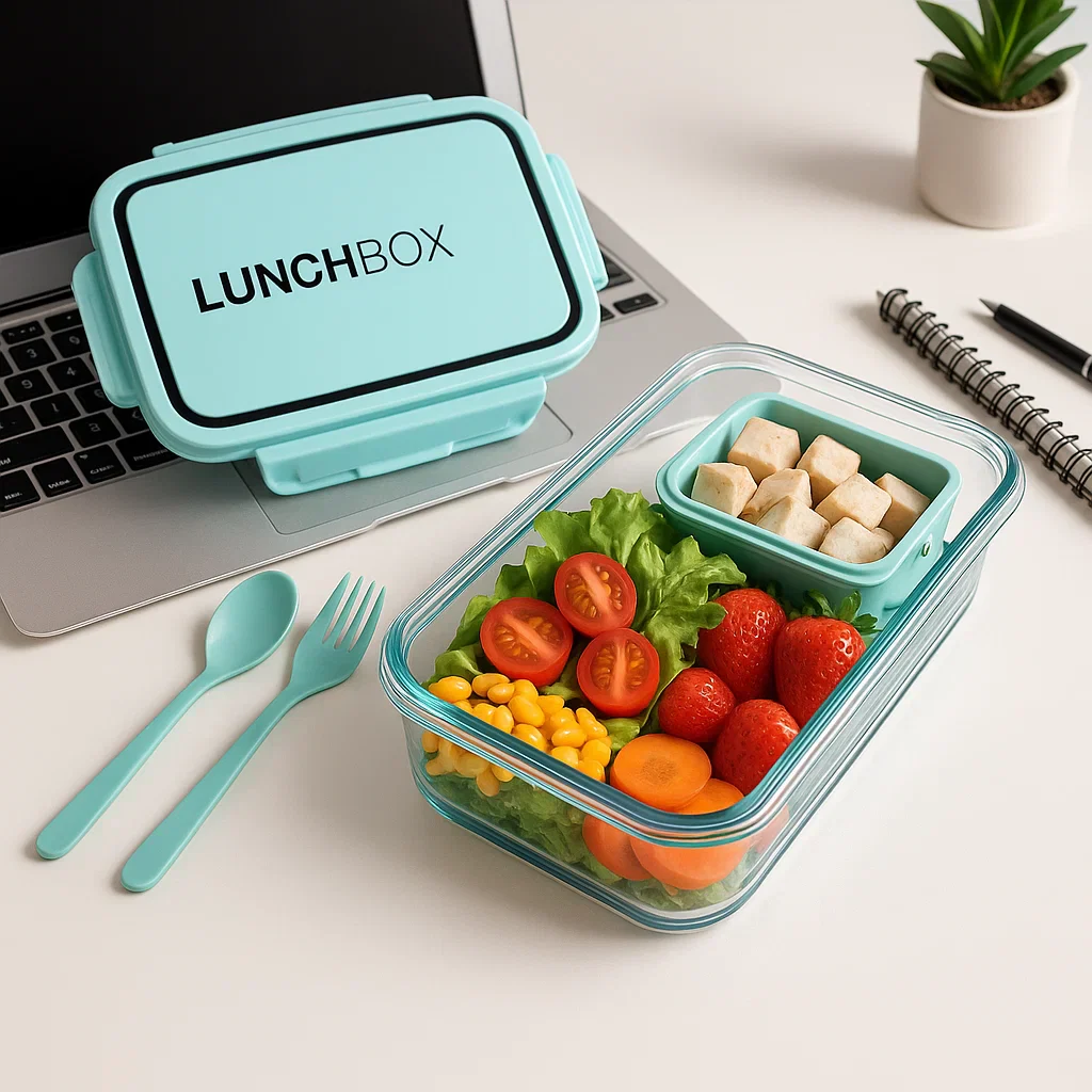 Anjani 1200 ml Office Lunch Box – Leak-Proof Food Container with Spoon & Fork - Image 3