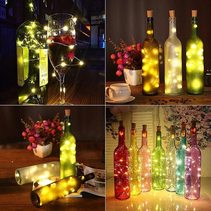 LED Bottle Decorating Light – Cork Shaped String Fairy Lights for Decoration (Random color-Pack of 1 Light)