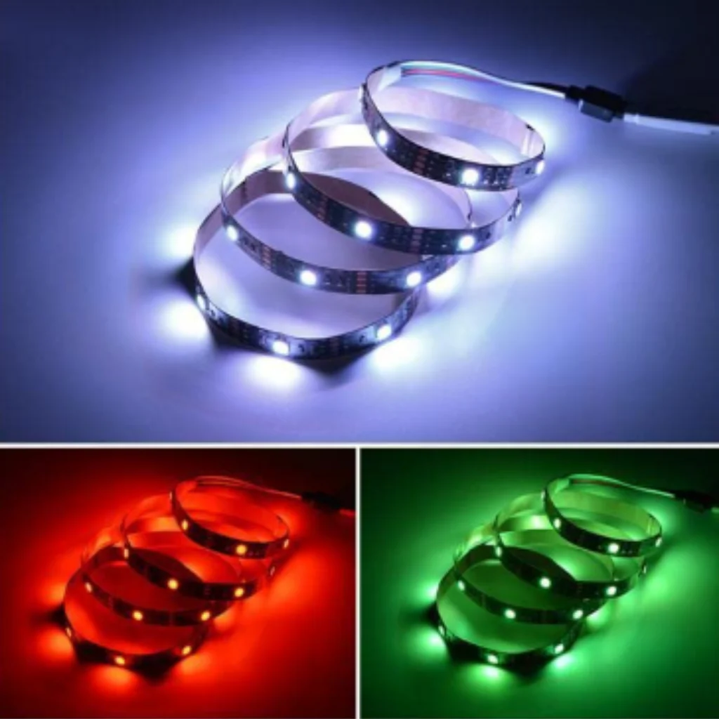 5m LED Light Strip with USB Cable– Flexible RGB Light Tape for Home, Bedroom, Dining Room, Bar & Party Decoration(Random color-Pack 0f 1) - Image 2