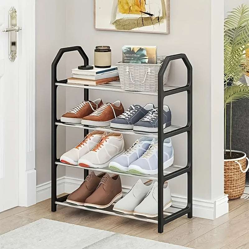 Leisure Style 4-Layer Shoe Rack – Metal Rod Space-Saving Organizer for All Shoe Types, Home Storage (Random Color-Pack of 1) - Image 6