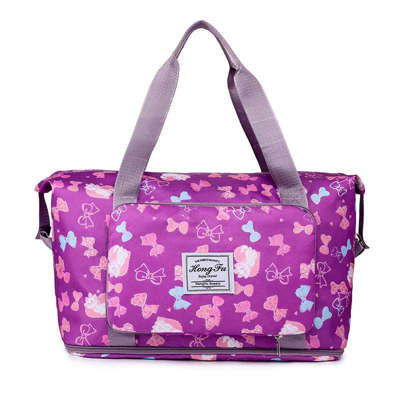 Lightweight Waterproof Travel Duffle Bag – Foldable Carry-On Tote for Travel, Gym & Weekend Trips (Random Prints) - Image 12