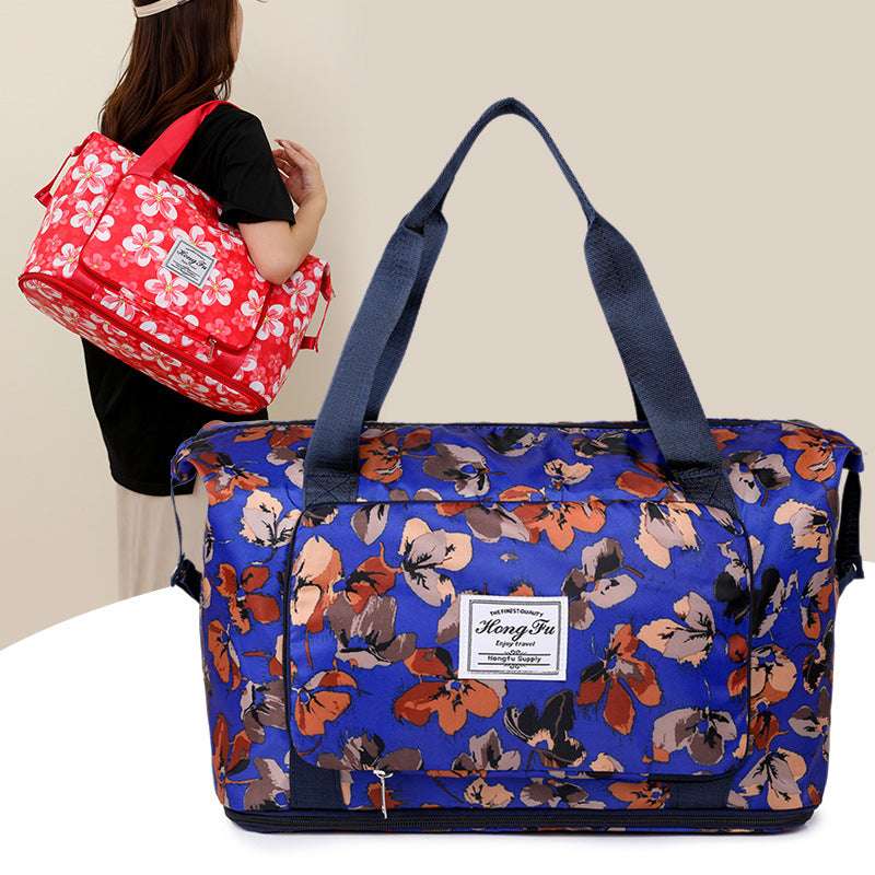 Lightweight Waterproof Travel Duffle Bag – Foldable Carry-On Tote for Travel, Gym & Weekend Trips (Random Prints) - Image 3