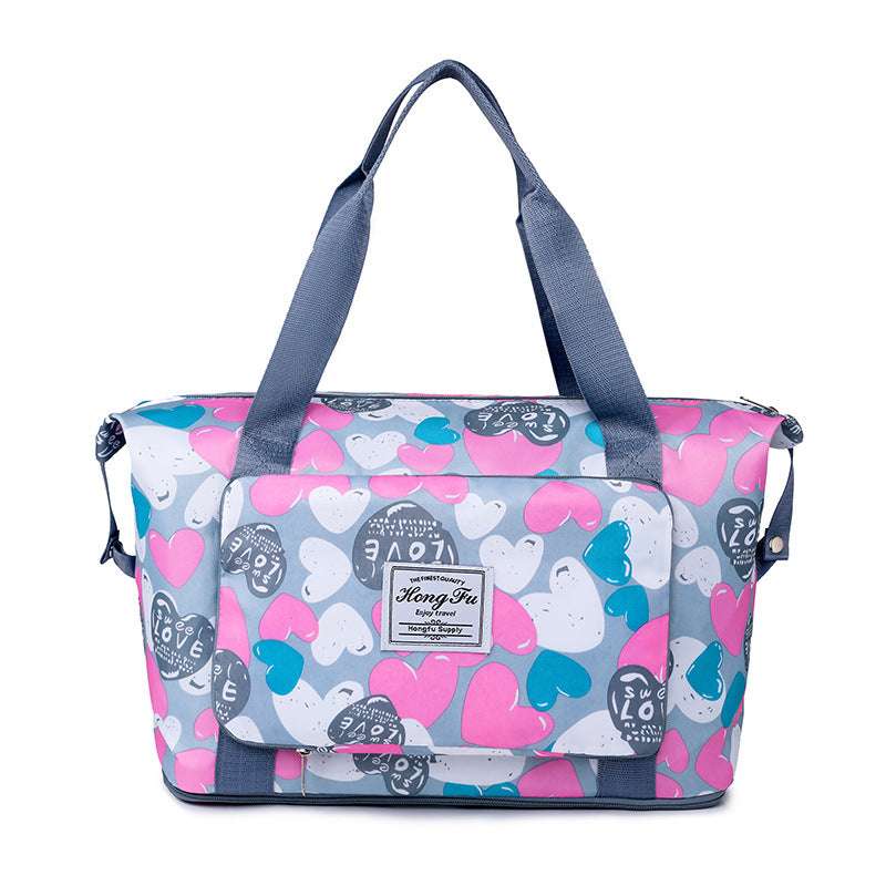 Lightweight Waterproof Travel Duffle Bag – Foldable Carry-On Tote for Travel, Gym & Weekend Trips (Random Prints) - Image 4