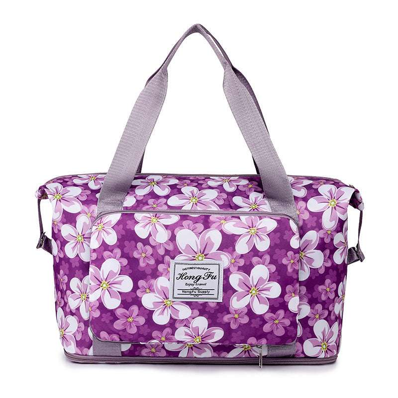 Lightweight Waterproof Travel Duffle Bag – Foldable Carry-On Tote for Travel, Gym & Weekend Trips (Random Prints) - Image 5