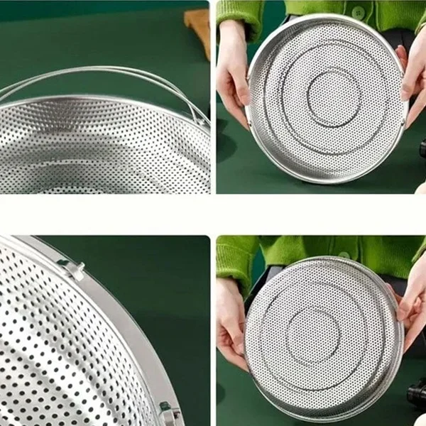Multifunction Stainless Steel Steamer Drain Basket – Expandable Kitchen Strainer, Rinsing & Steaming Tool - Image 5
