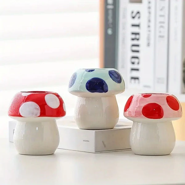 Multipurpose Mushroom Shape Ceramic Holder - Image 6