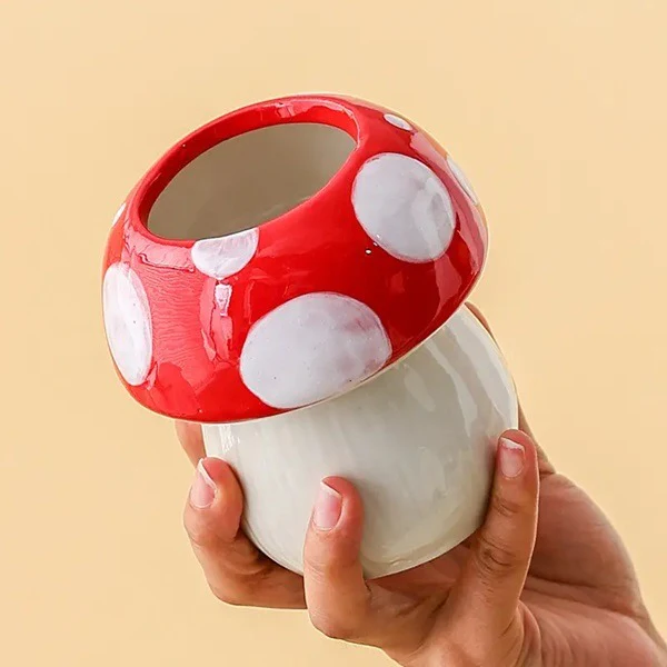Multipurpose Mushroom Shape Ceramic Holder - Image 7