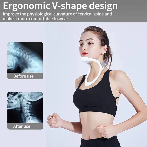 Neck Support Bracket, Cervical Neck Support Brace, Cervical Plastic Collar For Neck, Pain Relief Neck Support, Brace For Spinal Pain And Pressure Relief Yoga Home Office, Posture Corrector - Image 3