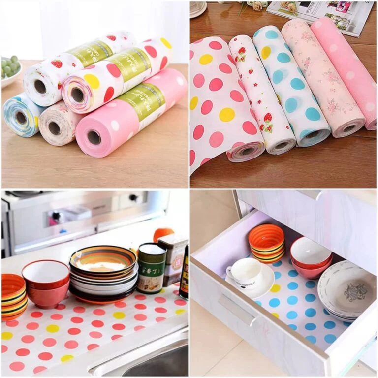 Non-Slip Place Mat Cushion Sheet - Waterproof Anti-Bacterial Cabinet Plastic Foam for Kitchen Drawers (Random Print-Pack of 1 Pc) - Image 2