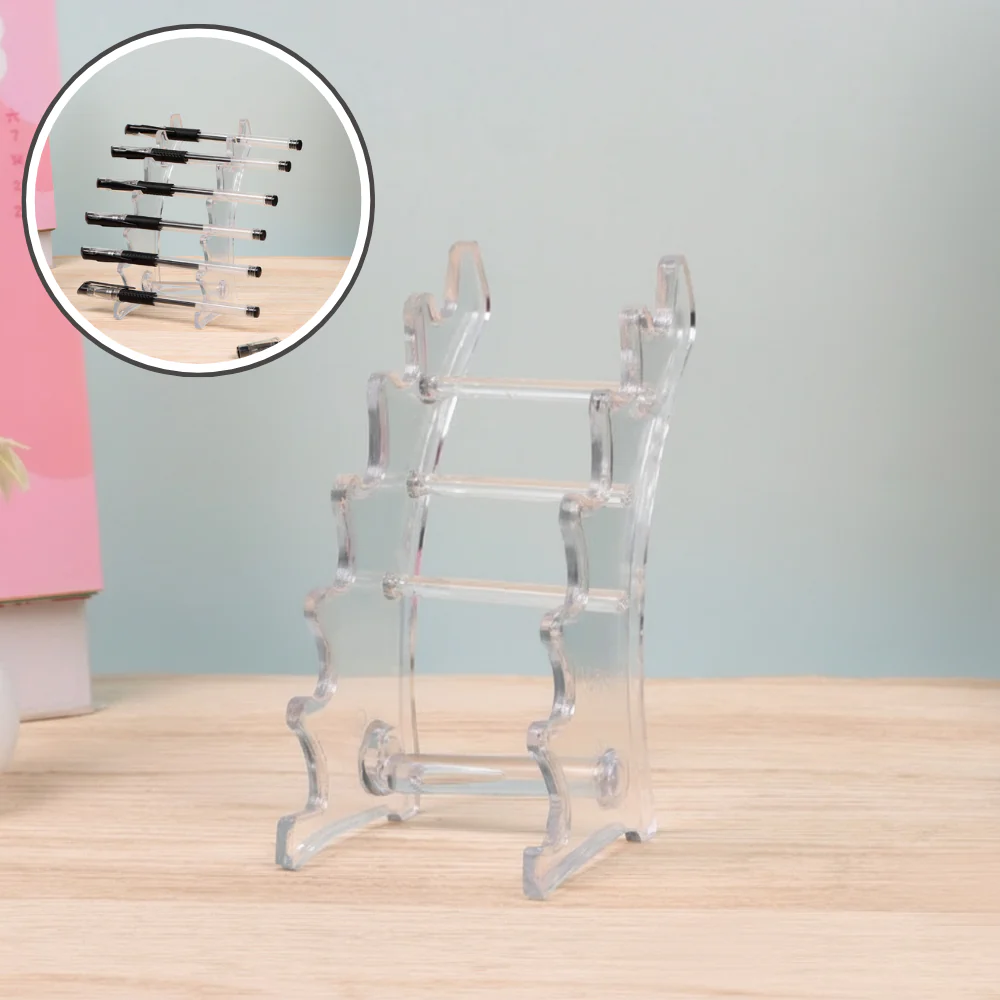 Creative Pen Holder Stand – 6 Slots Horizontal Desk Organizer for Office & Home