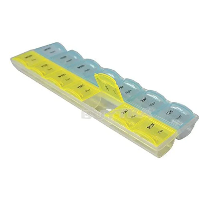 Pill Storage Box with Snap Lids – 7 Days Medicine Organizer (Morning & Night) – Durable Plastic Pill Case - Image 4