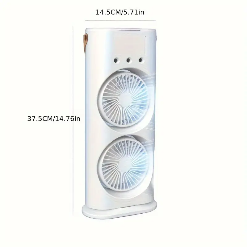 Portable Double Spray Fan – Hydrating Mist & Cool Air Combo for Travel, Office & Outdoor Use - Image 5