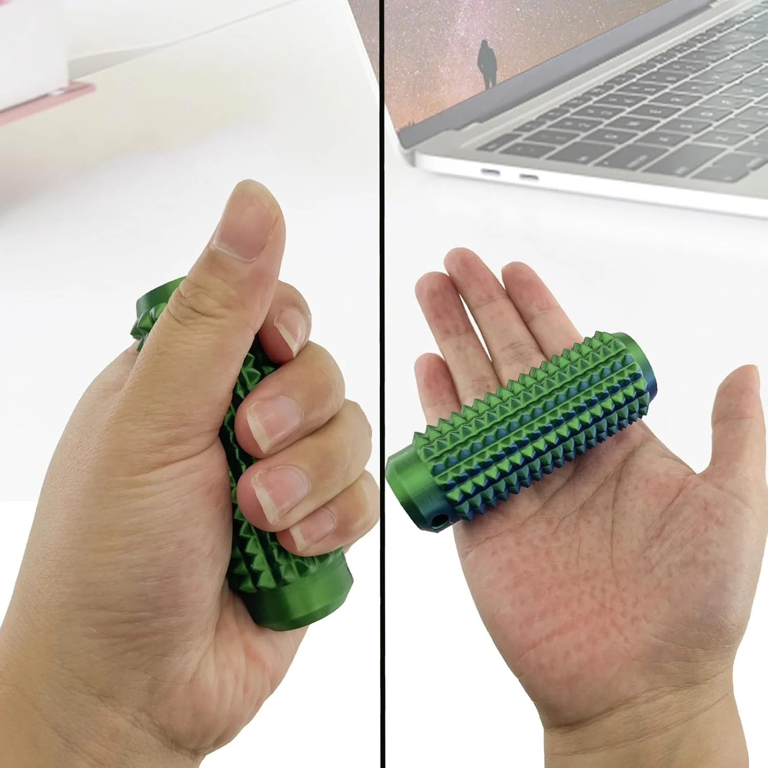 Spiky Grippie Stim Keychain – Portable Anxiety & Stress Relief Fidget Tool for Adults (3D Printed Mini Key Pendant)(Random color-Pack of 1) - Image 2