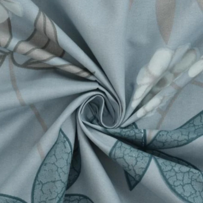 Premium Floral Printed Bedsheet Set – Soft Cotton Feel Bedsheet with 2 Pillow Covers – Elegant Pastel Blue Bedroom Decor Set - Image 2
