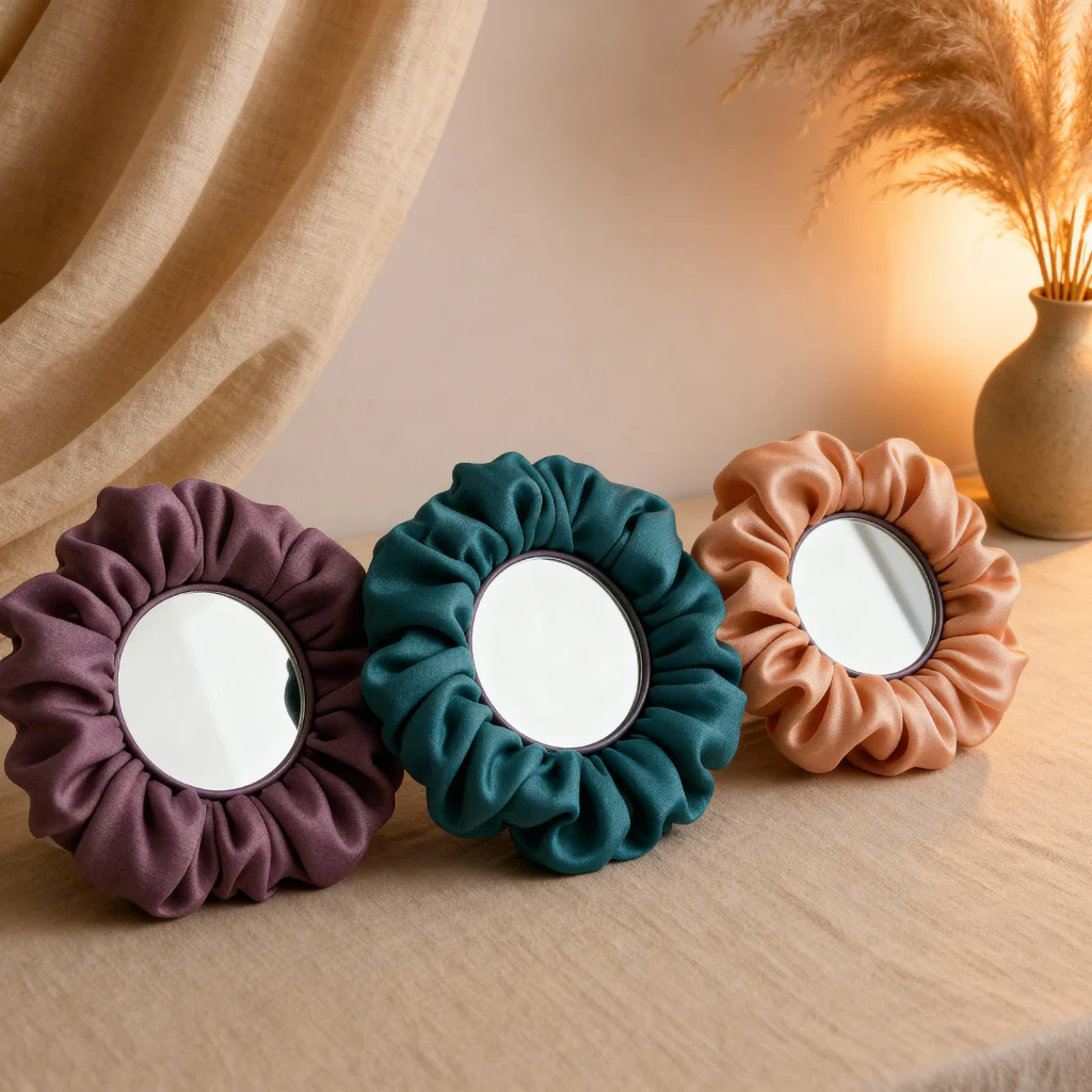 Premium Organza Silk Plain Scrunchie – Hair Accessory for Women & Girls (Random Color-Pack of 1 Pc) - Image 2