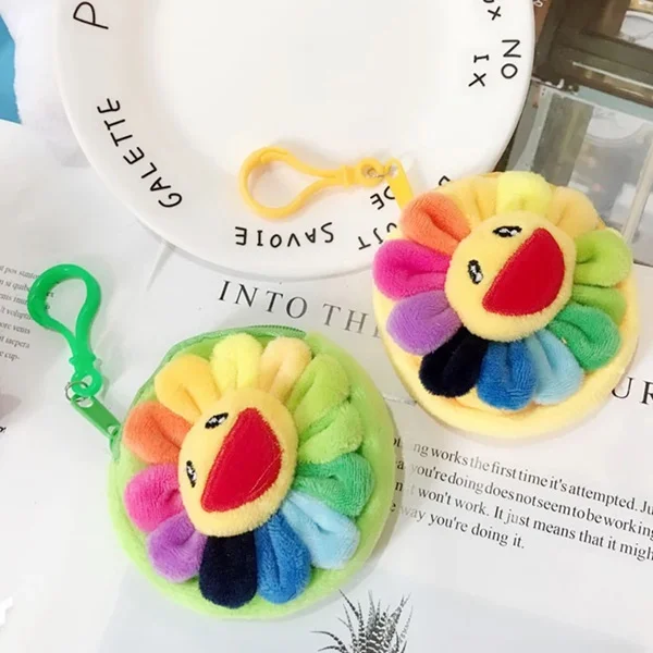 Rainbow Flower Design Coin Purse - Image 2