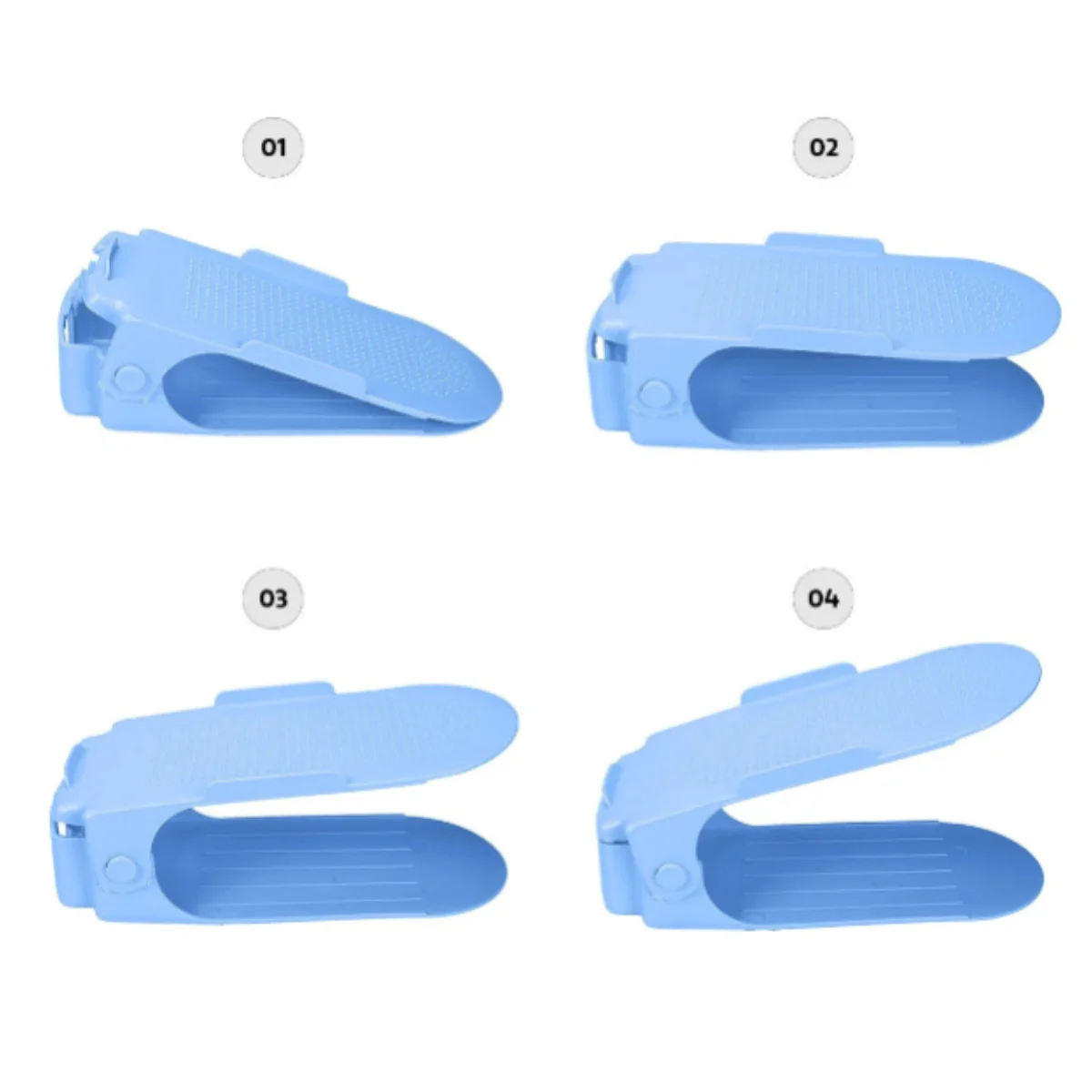 Shoe Slots Organizer – Space Saving Double Layer Adjustable Shoe Rack for Closet & Shelf (Random Color-Pack of 1) - Image 4