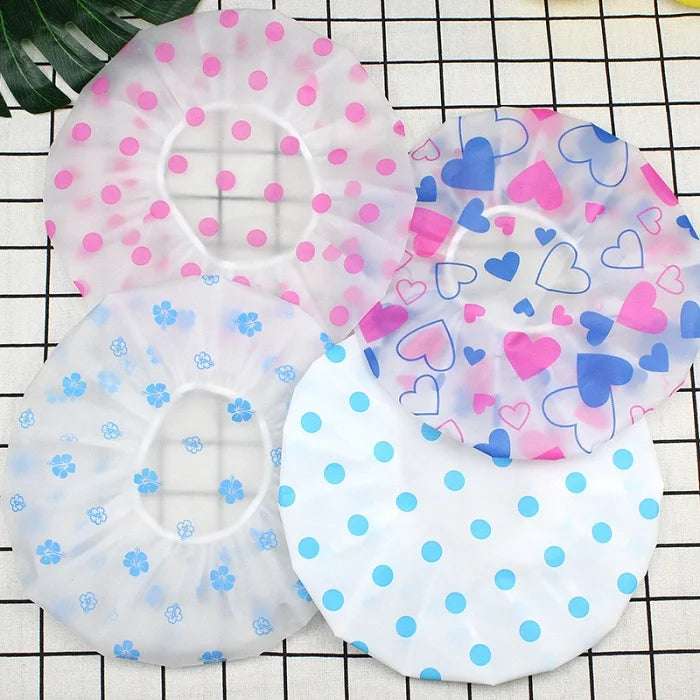 Waterproof Shower Cap – Free-Size Elastic Bath Cap for Men & Women, Ideal for Home, Spa & Salon Use (Random print -Pack of 1) - Image 4