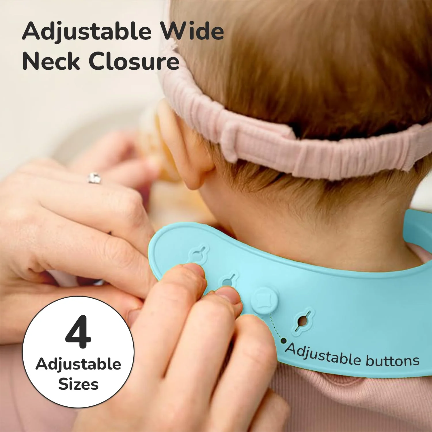 Silicone Baby Feeding Bib – BPA-Free, Waterproof & Adjustable Apron with Food Catcher Pocket (6–36 Months) - Image 4