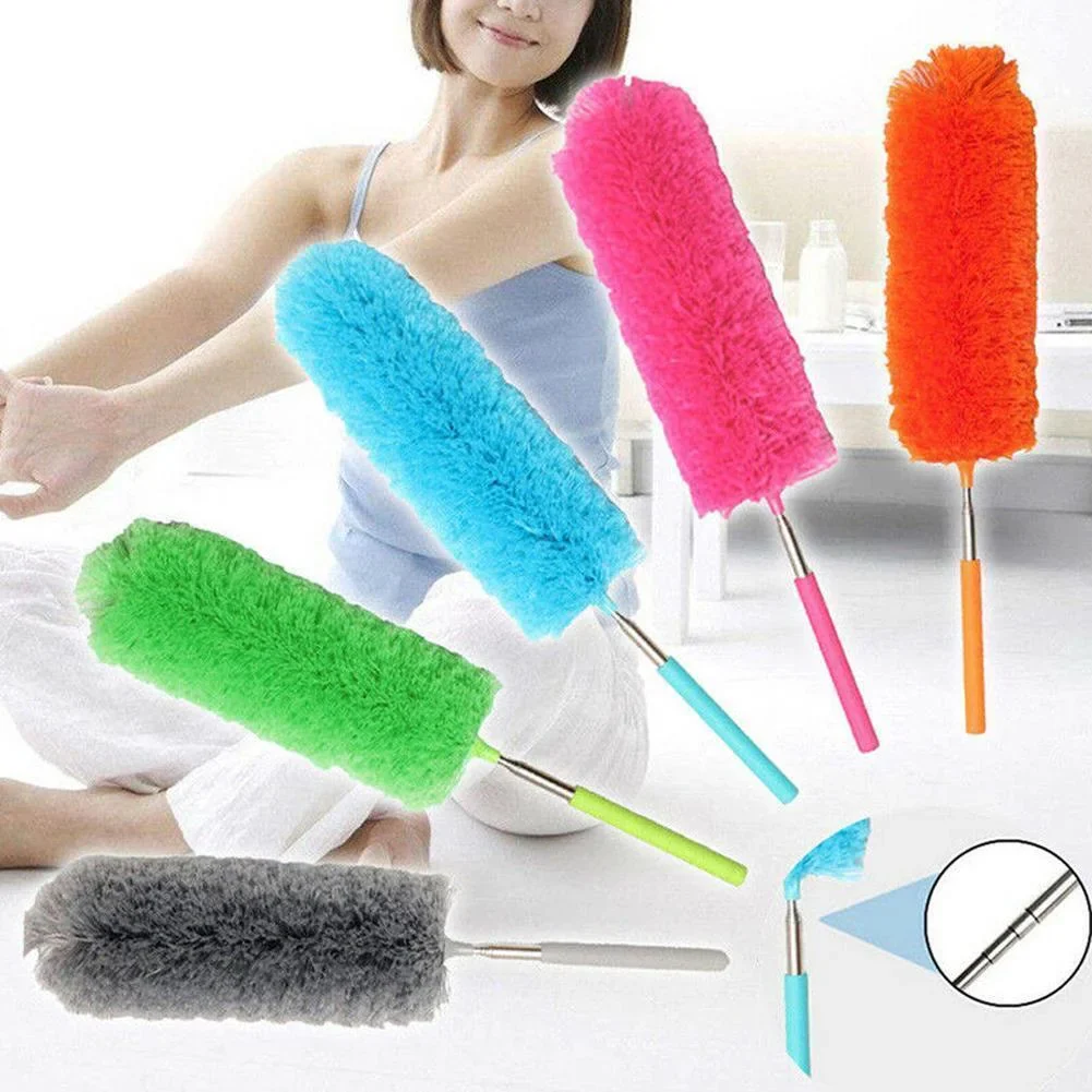 Small Folding Telescopic Duster - Lightweight Microfiber Extendable Cleaning Brush - Portable mopping Tool (Random Color-Pack of 1) - Image 3