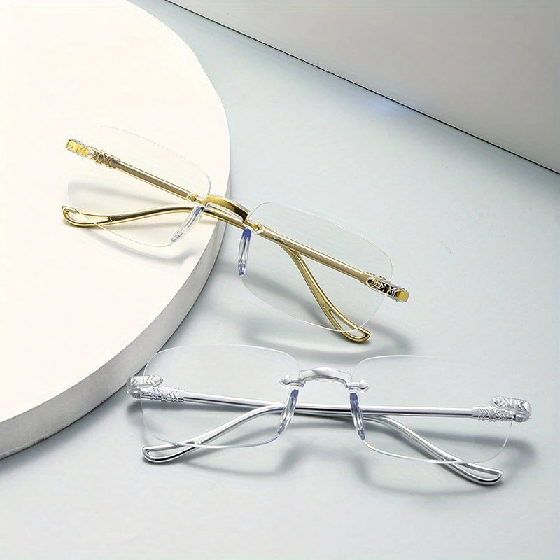 Smart Zoom Reading Glasses – Golden & Silver Edge, Fashionable & High-End (Random Color-Pack of 1) - Image 4