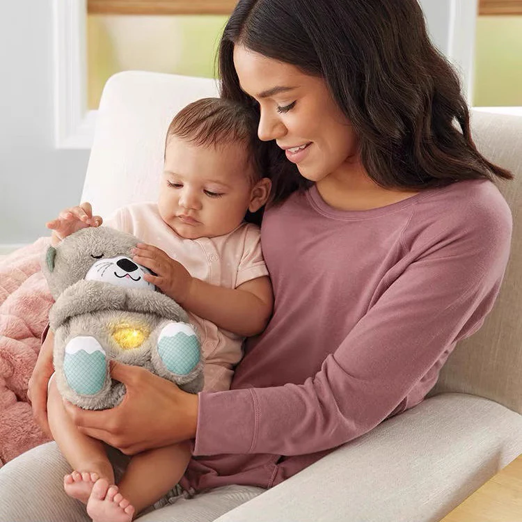 Soft Breathing Teddy with Music & Lights – Realistic Breathing Motion Plush Toy - Image 3