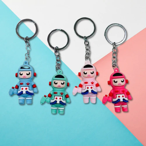 Astronaut Soft Rubber Keychain โ Fun Space Accessory for Keys & Bags ( Pack of 1 )