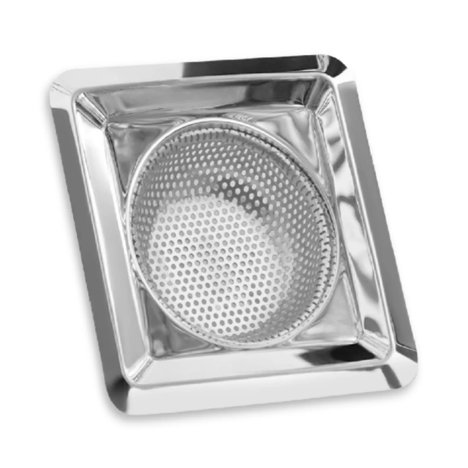 Square Stainless Steel Sink Strainer 11 CM – Anti-Clogging Drain Filter & Hair Catcher | Rustproof Mesh Jali for Kitchen - Image 2