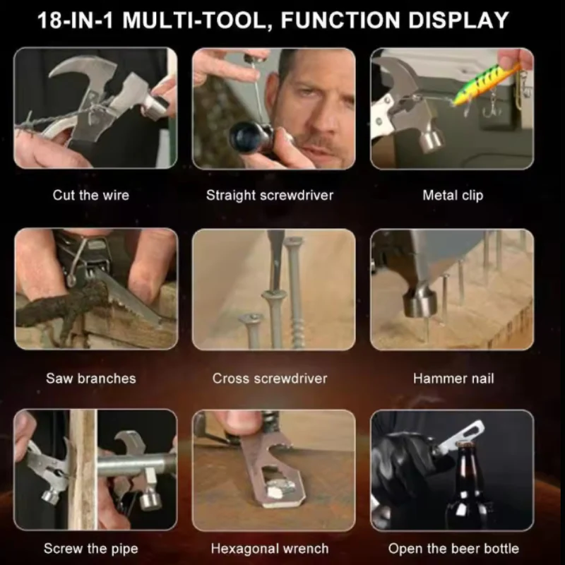 Stainless Steel All-in-One Multi-Use Tac Tool – Compact & Durable 1 Pc Multipurpose Hand Tool - Image 4