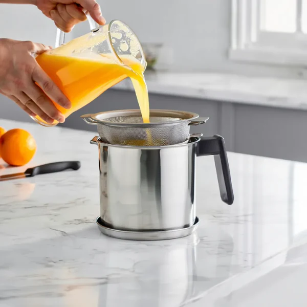 1.7 Litre Stainless Steel Oil Pot – Airtight Oil & Ghee Container for Kitchen Storage | 1700ml Steel Oil Dispenser Can with Lid - Image 3